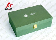 Green Paper Jewelry Gift Boxes , Custom Embossed Personalized Boxes For Business