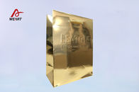 Customized Shiny Glod Lamination Paper Shopping Bags With Shiny Gold Handle