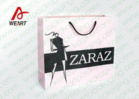 Bright Red Color Personalised Paper Shopping Bags For Business Eco - Friendly