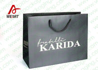 Shirt Shop Black Custom Branded Paper Bags With Logo Matte Lamination Suface