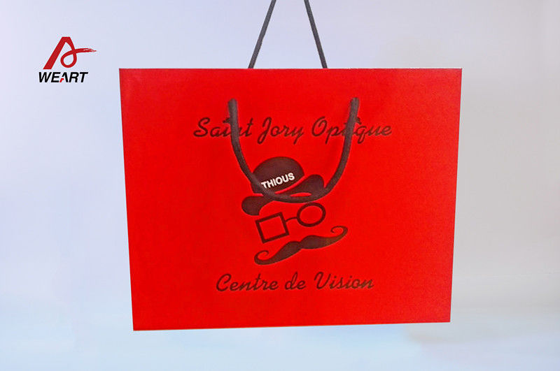 Custom Design Logo Printed Art Paper Shopping Bag For Cloth With Handle
